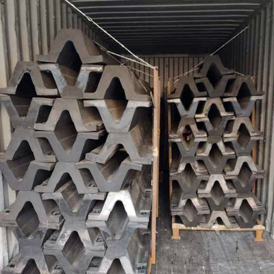 Gevormde rubber marine dock fenders zwart kleur hoge buigbaarheid