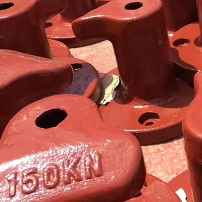 Op maat gemaakte stalen mooring bollards voor docking standaard ontwerp zilveren afwerking